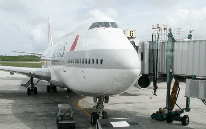 Airplane Waits for Boarding