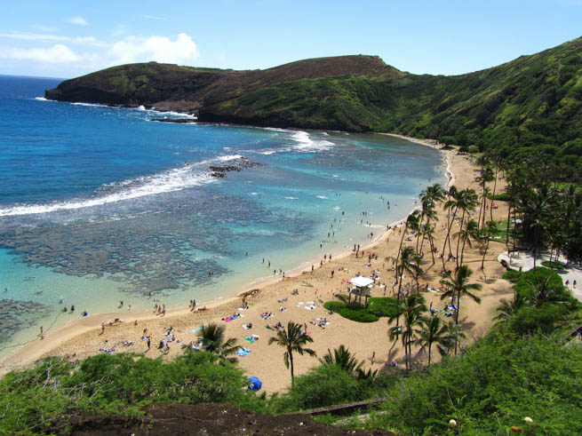 Hanauma is a marine embayment formed within a tuff ring and located along the southeast coast of the Island of Oʻahu in the Hawaiian Islands.