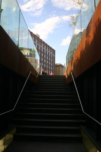 High Line is a 1-mile New York City linear park built on a 1.45-mile section of the elevated former New York Central Railroad spur called the West Side Line