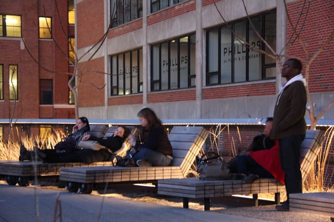 High Line is a 1-mile New York City linear park built on a 1.45-mile section of the elevated former New York Central Railroad spur called the West Side Line