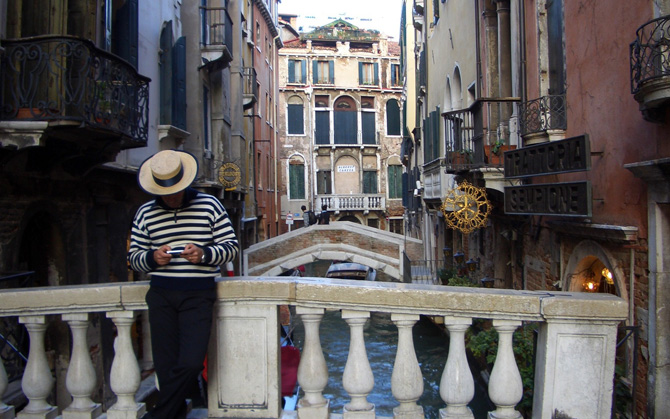 Gondolier in Venice